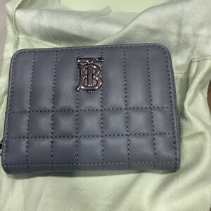 Burberry Gray Leather Wallet